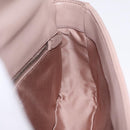 Miu Miu Studs Chain Shoulder Bag Leather Pink Silver Auth 210487V-21