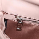 Miu Miu Studs Chain Shoulder Bag Leather Pink Silver Auth 210487V-23