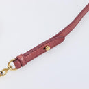 Miu Miu Hand Bag Vittero Dino Leather 2way Pink Gold Auth 210488V-12