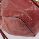 Miu Miu Hand Bag Vittero Dino Leather 2way Pink Gold Auth 210488V-16