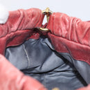 Miu Miu Hand Bag Vittero Dino Leather 2way Pink Gold Auth 210488V-25