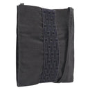 HERMES Her Line Pochette Shoulder Bag Canvas Gray Auth 210490-1
