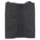 HERMES Her Line Pochette Shoulder Bag Canvas Gray Auth 210490-2