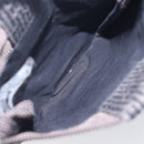 HERMES Her Line Pochette Shoulder Bag Canvas Gray Auth 210492-14
