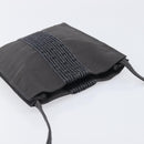 HERMES Her Line Pochette Shoulder Bag Canvas Gray Auth 210492-6