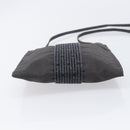 HERMES Her Line Pochette Shoulder Bag Canvas Gray Auth 210492-9