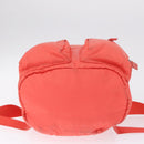 PRADA Backpack Nylon Orange Silver Auth 210493A-13