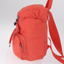 PRADA Backpack Nylon Orange Silver Auth 210493A-5