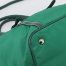 PRADA Hand Bag Nylon 2way Green Silver Auth 210496M-13