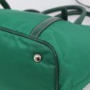PRADA Hand Bag Nylon 2way Green Silver Auth 210496M-14