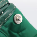 PRADA Hand Bag Nylon 2way Green Silver Auth 210496M-18