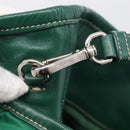 PRADA Hand Bag Nylon 2way Green Silver Auth 210496M-22