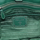 PRADA Hand Bag Nylon 2way Green Silver Auth 210496M-23