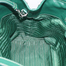 PRADA Hand Bag Nylon 2way Green Silver Auth 210496M-23