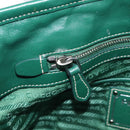PRADA Hand Bag Nylon 2way Green Silver Auth 210496M-24