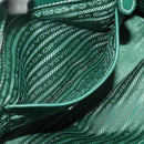 PRADA Hand Bag Nylon 2way Green Silver Auth 210496M-28