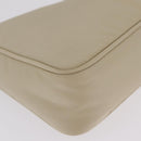 PRADA Hand Bag Nylon Beige Silver Auth 210498V-10