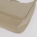 PRADA Hand Bag Nylon Beige Silver Auth 210498V-11