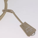 PRADA Hand Bag Nylon Beige Silver Auth 210498V-19
