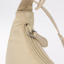 PRADA Hand Bag Nylon Beige Silver Auth 210498V-16