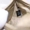 PRADA Hand Bag Nylon Beige Silver Auth 210498V-21
