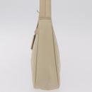 PRADA Hand Bag Nylon Beige Silver Auth 210498V-4