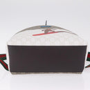 GUCCI GG Supreme Web Sherry Line Backpack PVC Beige Silver 851222 Auth 210499V-12