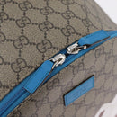 GUCCI GG Supreme Web Sherry Line Backpack PVC Beige Silver 851222 Auth 210499V-17