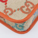 GUCCI GG Canvas Tote Bag Multicolor Orange 550763 Auth 210502V-11