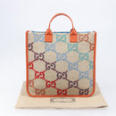 GUCCI GG Canvas Tote Bag Multicolor Orange 550763 Auth 210502V-21