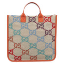 GUCCI GG Canvas Tote Bag Multicolor Orange 550763 Auth 210502V-3