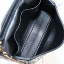FENDI Mr.Doodle Nano Bucket Pouch Leather White Gold Tone 7AR844 Auth 210507M-23