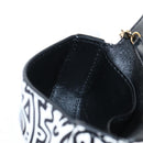 FENDI Mr.Doodle Nano Bucket Pouch Leather White Gold Tone 7AR844 Auth 210507M-25