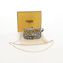 FENDI Mr.Doodle Nano Bucket Pouch Leather White Gold Tone 7AR844 Auth 210507M-28