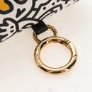 FENDI Mr.Doodle Nano Bucket Pouch Leather White Gold Tone 7AR844 Auth 210507M-7