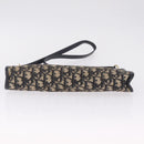 Christian Dior Trotter Canvas Shoulder Bag Navy Gold Auth 210509-11