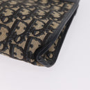 Christian Dior Trotter Canvas Shoulder Bag Navy Gold Auth 210509-13