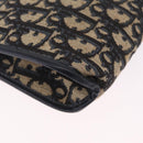 Christian Dior Trotter Canvas Shoulder Bag Navy Gold Auth 210509-14