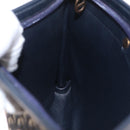 Christian Dior Trotter Canvas Shoulder Bag Navy Gold Auth 210509-20