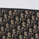 Christian Dior Trotter Canvas Shoulder Bag Navy Gold Auth 210509-4