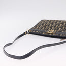 Christian Dior Trotter Canvas Shoulder Bag Navy Gold Auth 210509-8