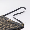 Christian Dior Trotter Canvas Shoulder Bag Navy Gold Auth 210509-9