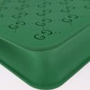 GUCCI GG Canvas Tote Bag Rubber Green 679365 Auth 210511V-13