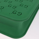 GUCCI GG Canvas Tote Bag Rubber Green 679365 Auth 210511V-14