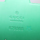 GUCCI GG Canvas Tote Bag Rubber Green 679365 Auth 210511V-15