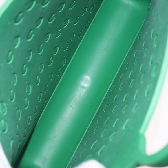 GUCCI GG Canvas Tote Bag Rubber Green 679365 Auth 210511V
