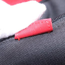 BURBERRY Nova Check Hand Bag Leather Red Auth 210518-22
