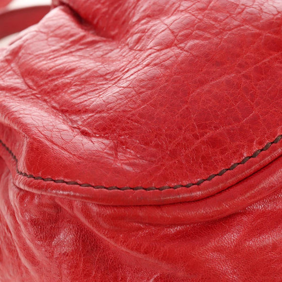 Miu Miu Shoulder Bag Leather 2way Red Gold Auth 210519V