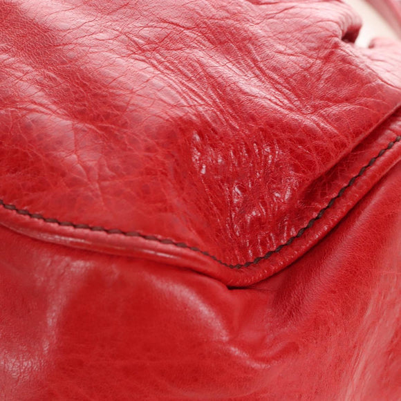 Miu Miu Shoulder Bag Leather 2way Red Gold Auth 210519V