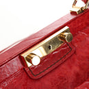 Miu Miu Shoulder Bag Leather 2way Red Gold Auth 210519V-19